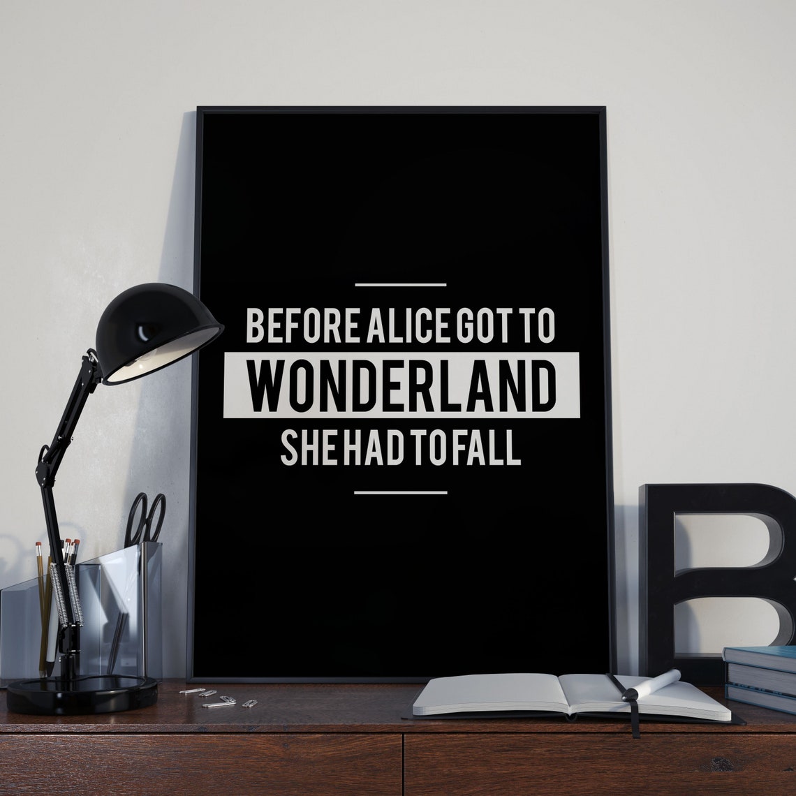 FEELMEM Alice Im Wunderland Kompaktspiegel – 'Before Alice Got To Wonderland She Had To Fall'