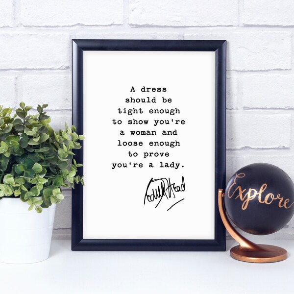 Dress - Edith Head, Motivational Poster Print, Typography, Classroom Artwork