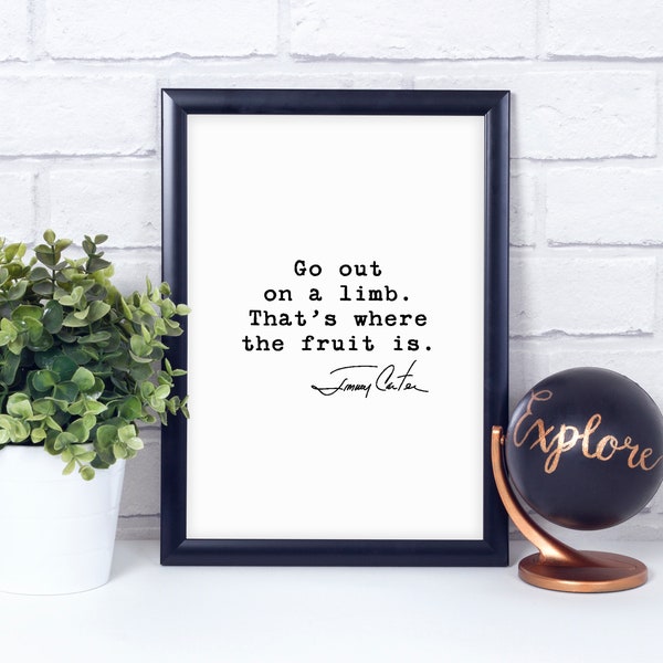 Jimmy Carter Motivational Poster Print, Typography, Classroom Artwork