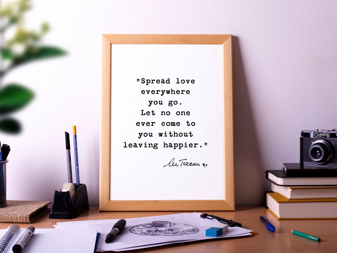 Mother Teresa Motivational Poster Print Typography Classroom - Etsy