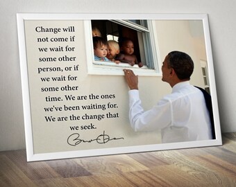 President Barack Obama Inspirational Quote Poster