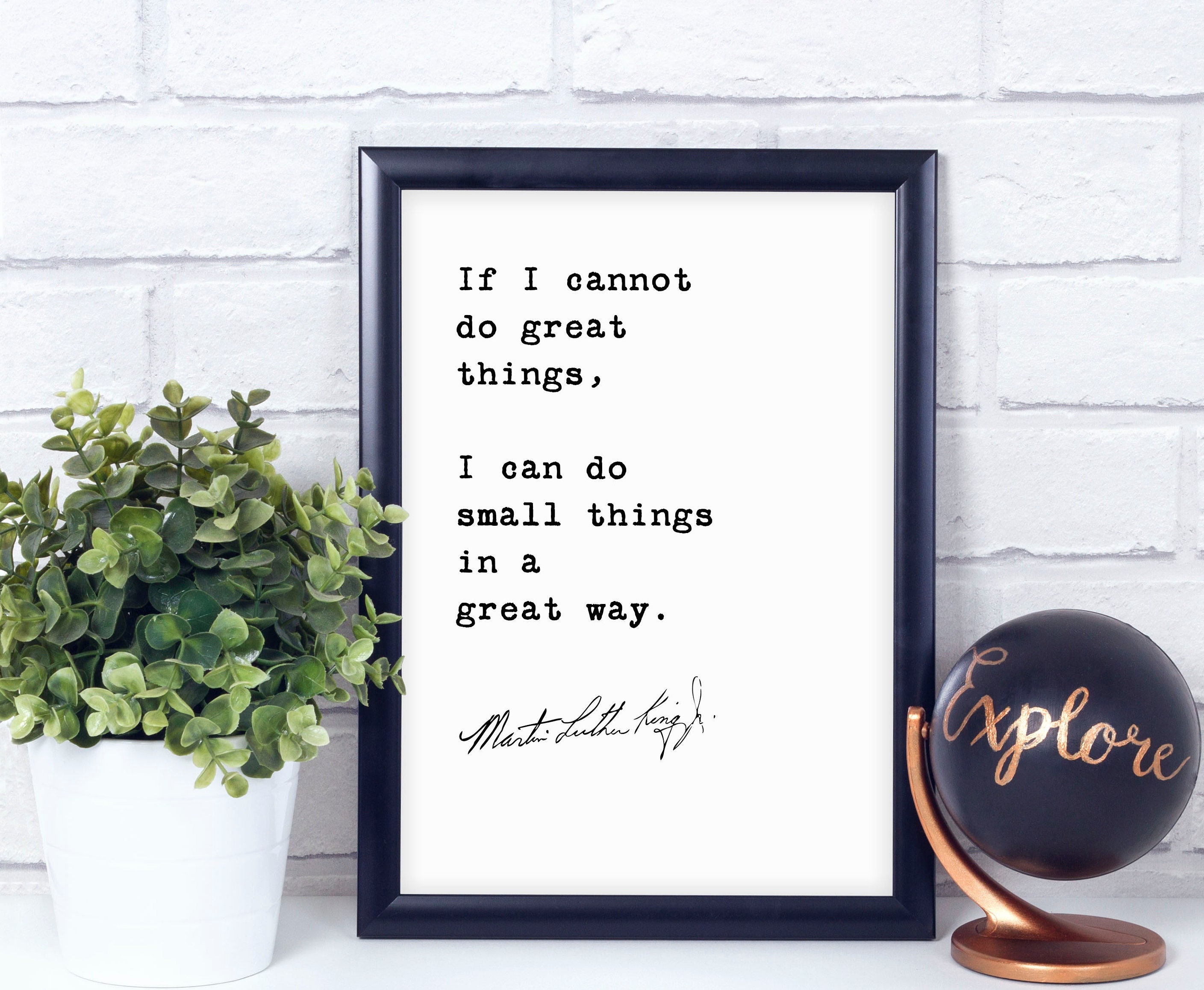 Póster artístico con cita de Martin Luther King Jr.: decoración minimalista para el hogar y la oficina