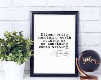 Benjamin Franklin Quote Poster, Minimalist Office Decor