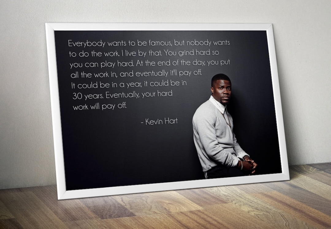 Kevin Hart Motivational Poster Etsy Kevin Hart Motivational Poster Etsy