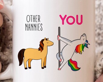 Nanny Christmas Coffee Mug, Funny Grandma Gift