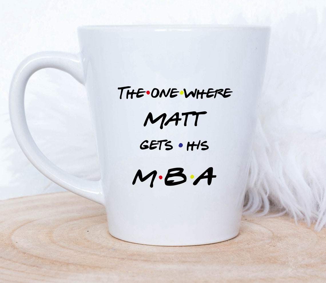 Personalized Mba Gift For Him Latte Mug Mba Graduation Latte Etsy