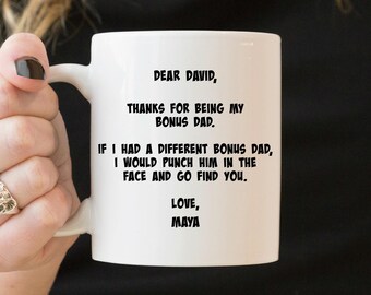 Mug Beau-père, Cadeau pour Papa Bon, Mug à Message, Mug Fête des Pères Humour, Cadeau Beau-Père, Idées Cadeaux à Message
