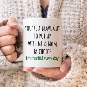 Funny Step Dad Mug, Bonus Dad Father's Day Coffee Mug, Unbiological Dad Gift, From Step Son Gift Ideas