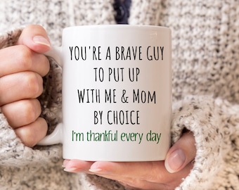 Mug humoristique pour beau-père, Mug pour la fête des pères « Papa de substitution », Cadeau pour papa non biologique, Idées cadeaux du beau-fils