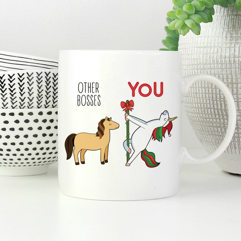 Boss Christmas Gift For Woman Mug Funny Christmas Boss Gift Etsy