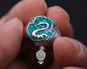 Etsy on sale slytherin ring