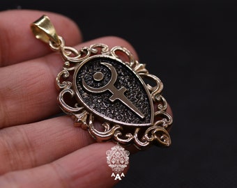 Hades Brass Pendant Hades Pluto Astrology Pendant Brass Accessory Hades Brass Pluto Astrology Pendant
