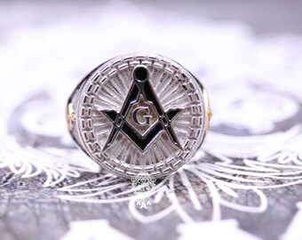 Masonic Signet Ring Mason Eye n' Trowel Silver 925
