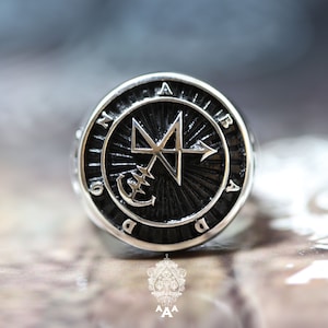 Abaddon Sigil ring Abaddon ring Sterling Silver 925 Black.