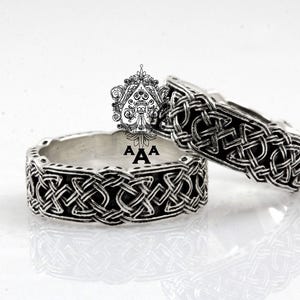 Celtic knot ring,Celtic ring,Viking jewelry,Sterling Silver 925 Black oxidize.