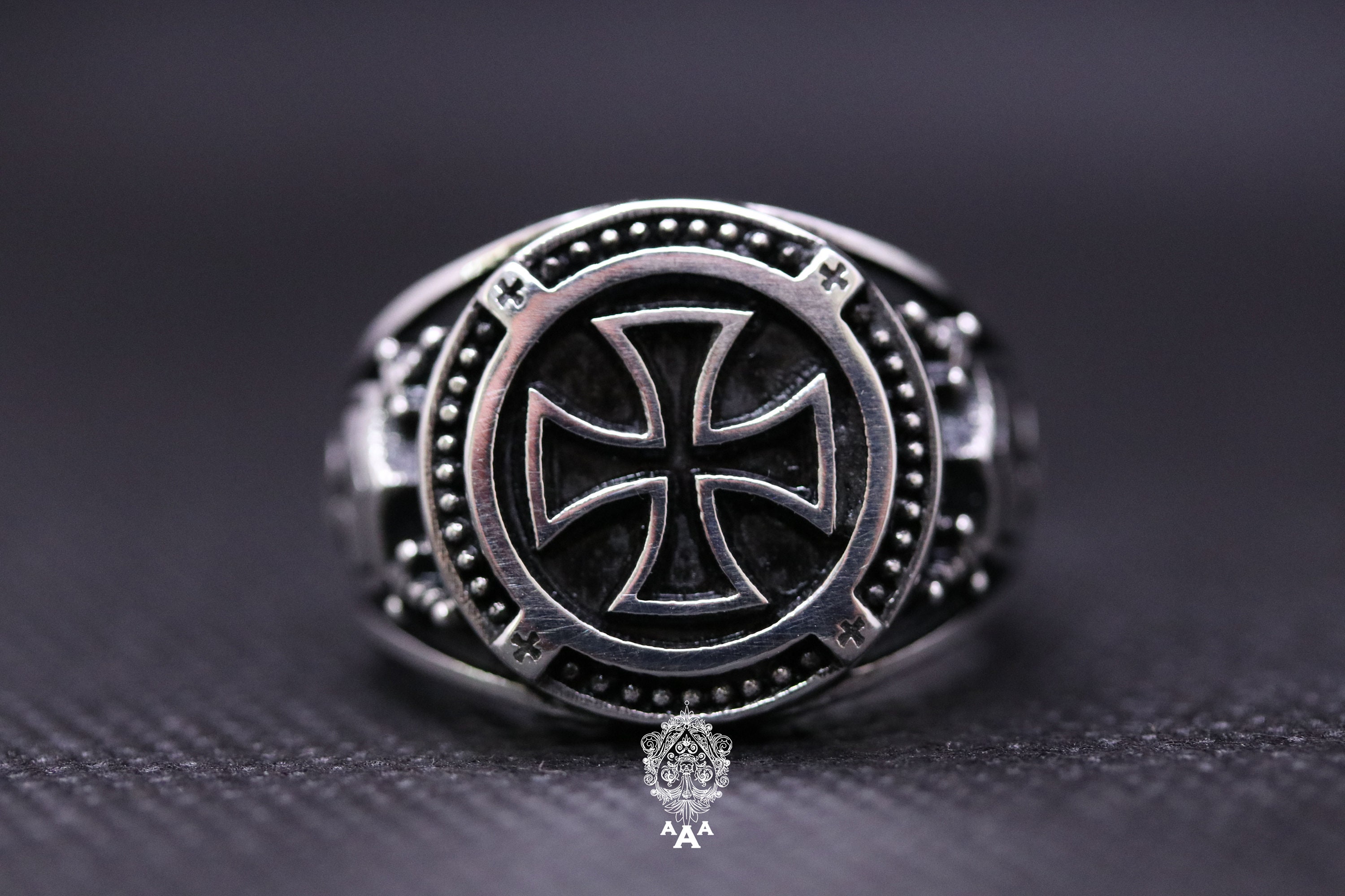 Cross Ring Silver Cross Ring Silver 925 Silver Cross Shield