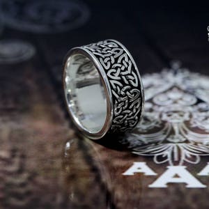 Celtic knot ring,knot jewelry,Celtic Band Ring,Sterling Silver 925 Black oxidize.(RC 006)