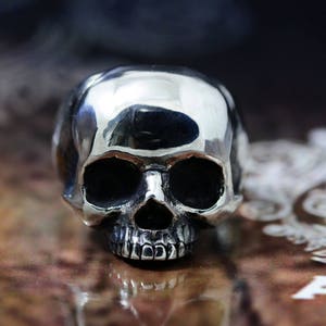 Skull Ring Biker Skull Ring Silver Skull Ring Silver Ring Silver 925