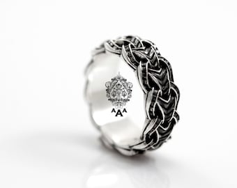 Norse Viking ring, Norse Viking Men ring,Viking ring,Viking jewelry,Sterling Silver 925 Black oxidize.