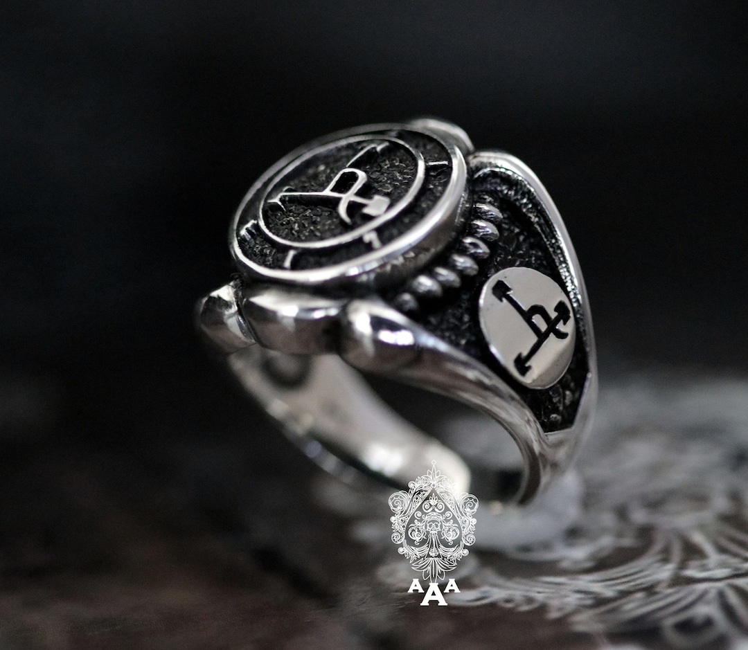 Lilith Sigil Ring.sterling Silver 925 Black.v2 - Etsy