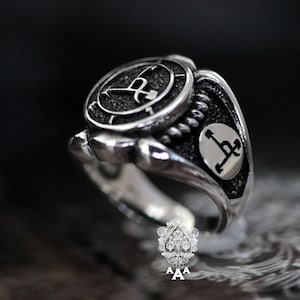 Lilith sigil ring.Sterling Silver 925 Black.V2