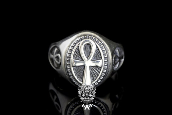U7 Ankh Ring Size 7-12 Egyptian Cross Key Of The Nile Men/women Gift  Classic Africa Egypt Jewelry Stainless Steel Rings R1007 - Rings -  AliExpress