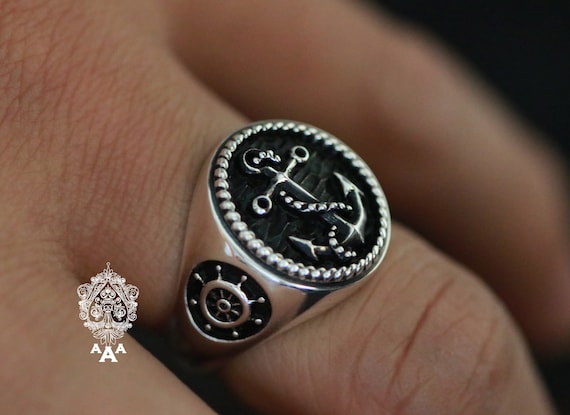 SILVER925 ANCHOR DESIGN RING/シルバー/リング Anchor Ring,silver Seaman Ring,silver Ring,sterling Silver 925