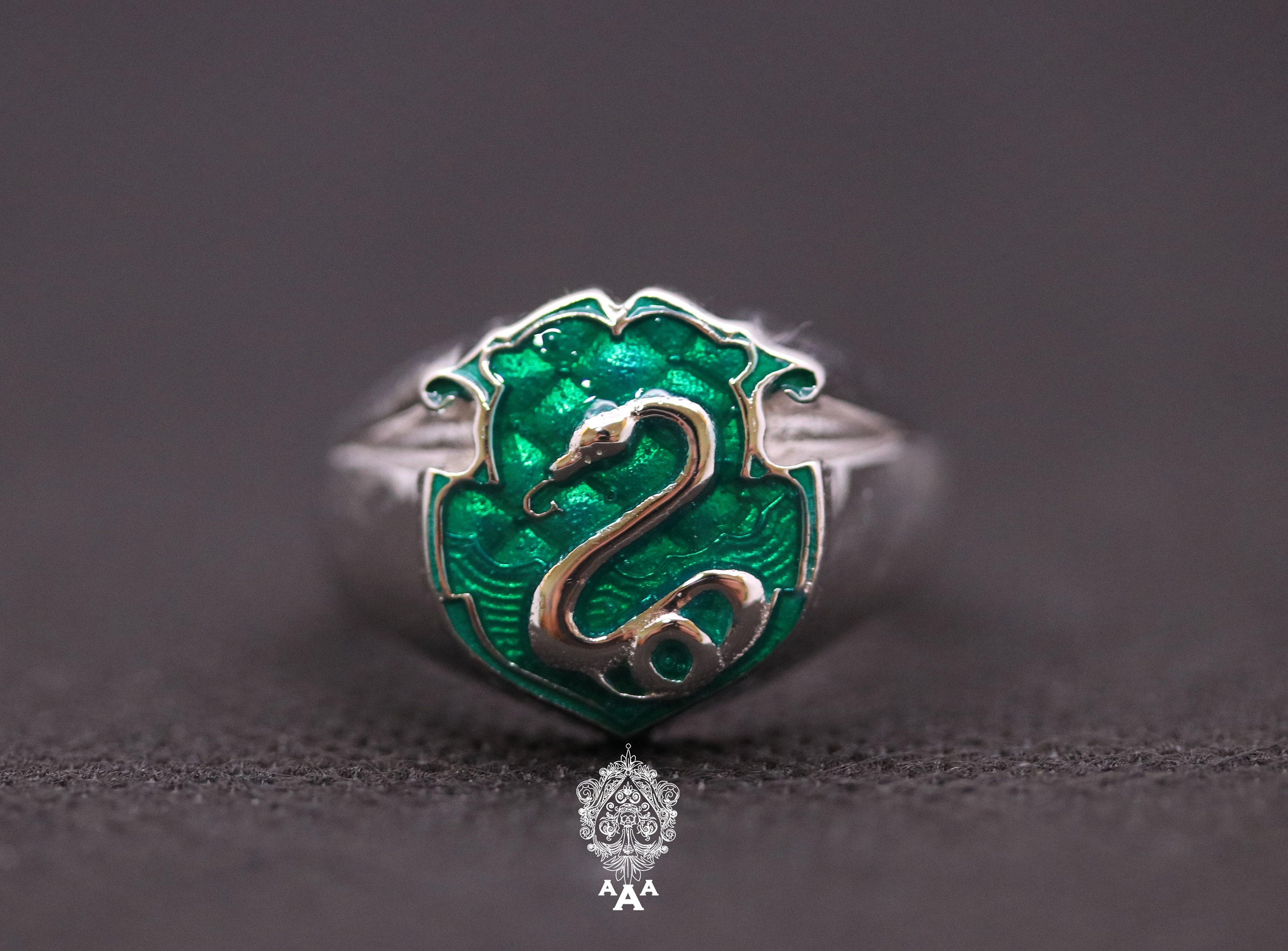 Slytherin cheap ring etsy