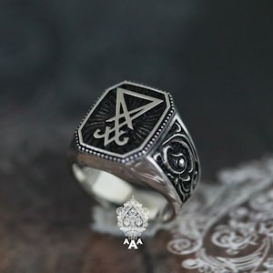 Sigil of Lucifer ring Ring-Handmade Silver Ring Sterling Silver 925 Black oxidize