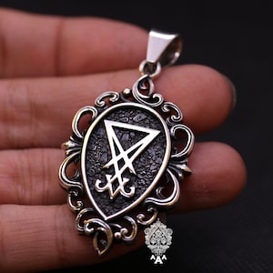 Silver Pendant Lucifer Pendant Sigil of Lucifer