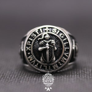 Knight Templar Ring Silver Knight Templar Ring Silver Templar Ring Silver 925