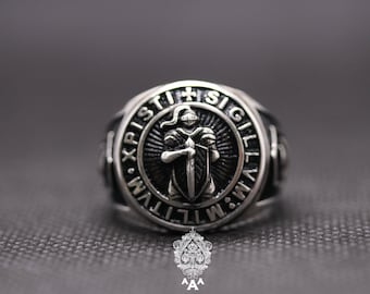 Knight Templar Ring Silver Knight Templar Ring Silver Templar Ring Silver 925