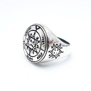 The Pentacle of Jupiter The Second Pentacle of Jupiter ring Series Sterling Silver 925 Black