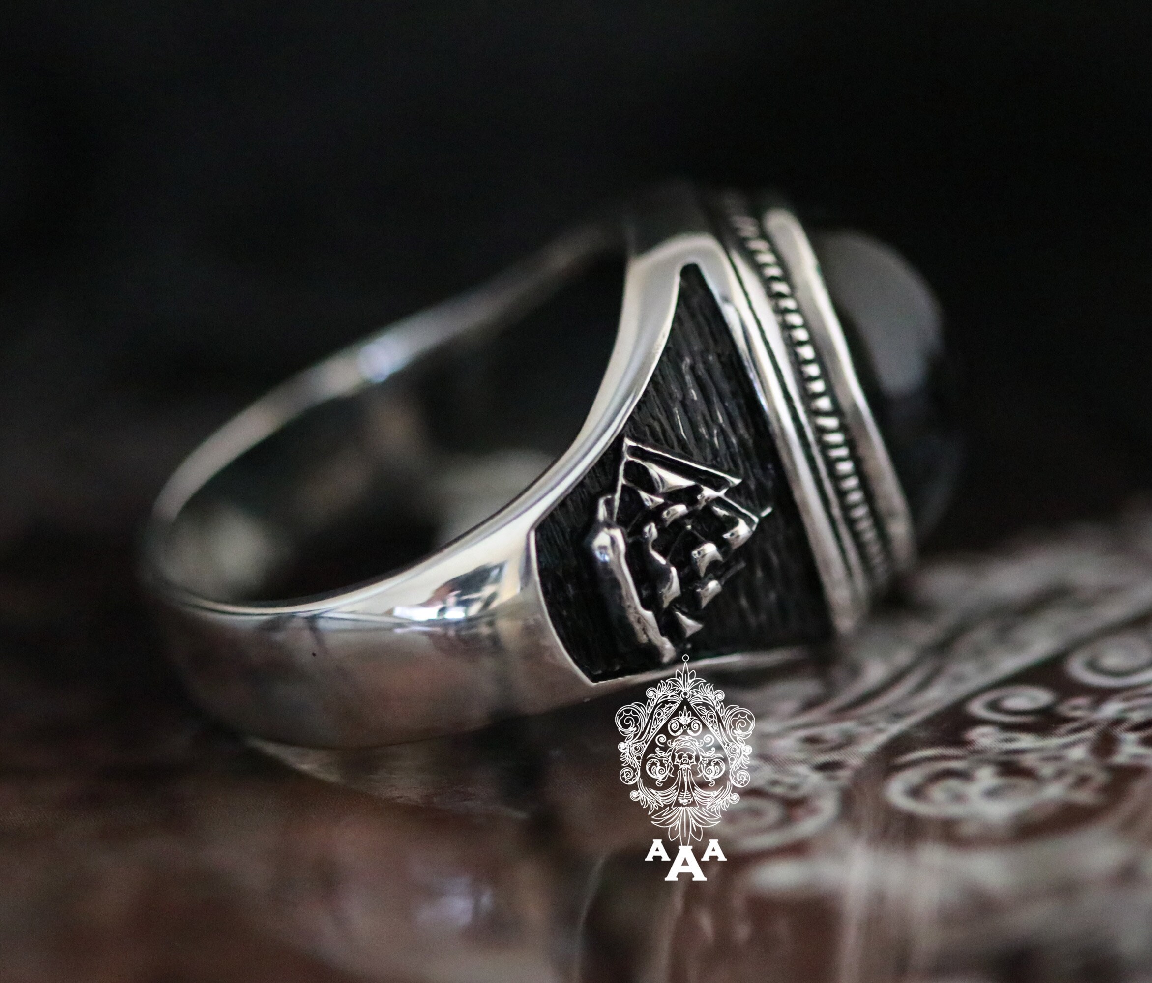 Anillo de piratas del Caribe anillo de ónix de perla negra Etsy España