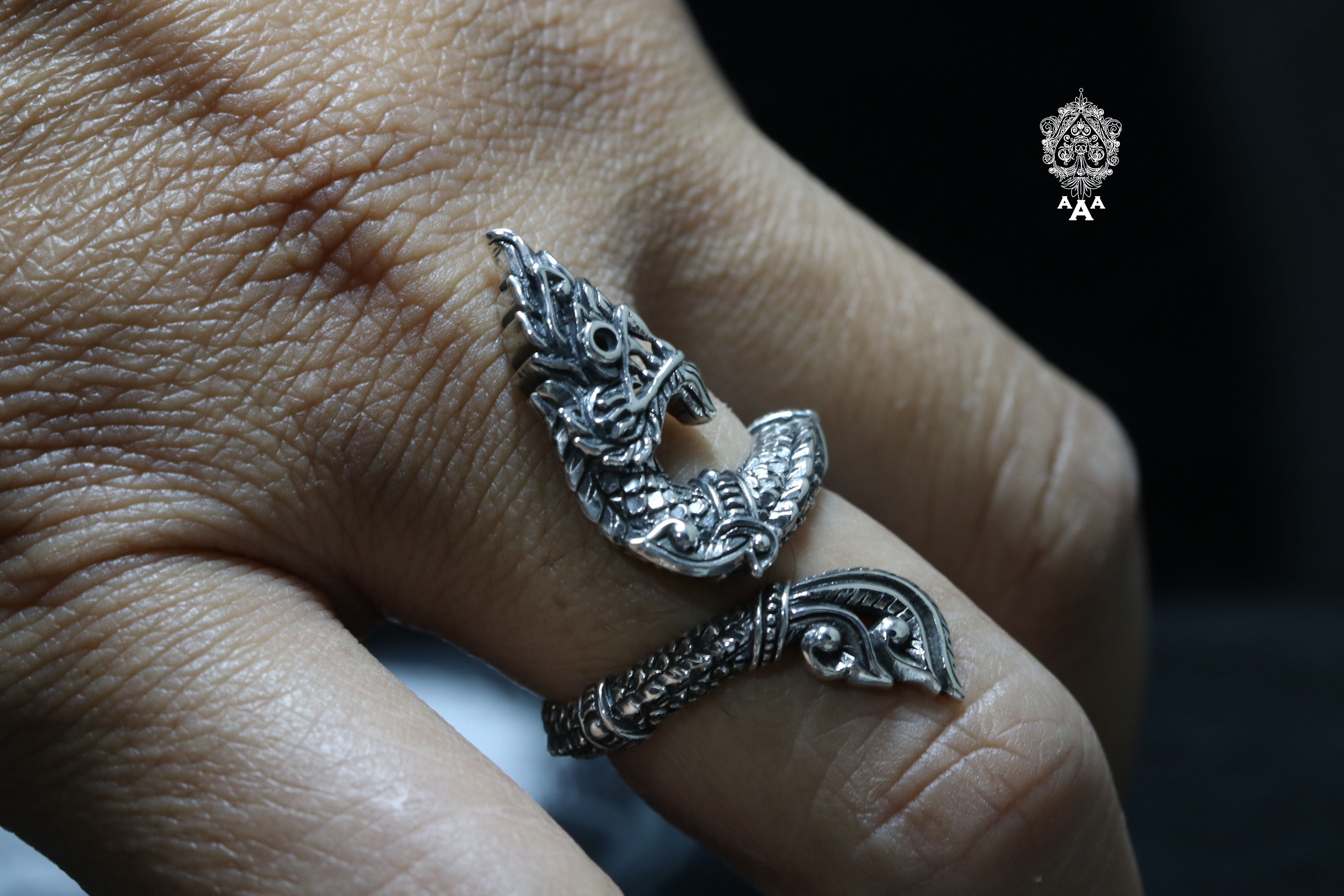NAGUAL Sterling Silver Men's Ring- JOSEPH BERTOLI Aztec