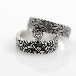 Celtic knot ring,Viking jewelry,Celtic ring,Celtic Wedding Rings,Sterling Silver 925 Black oxidize.