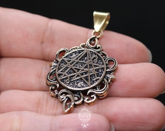Necronomicon BRASS Pendant Necronomicon Sigil BRASS Pendant