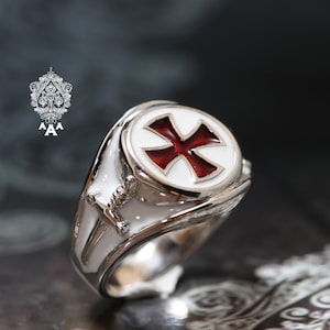 Knights Templar Cross Ring Templar Cross Ring,templar Ring,silver ...