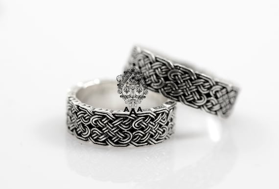 Celtic knot ring,Celtic ring,Celtic Wedding Rings,Viking jewelry,Sterling Silver 925 Black oxidize.