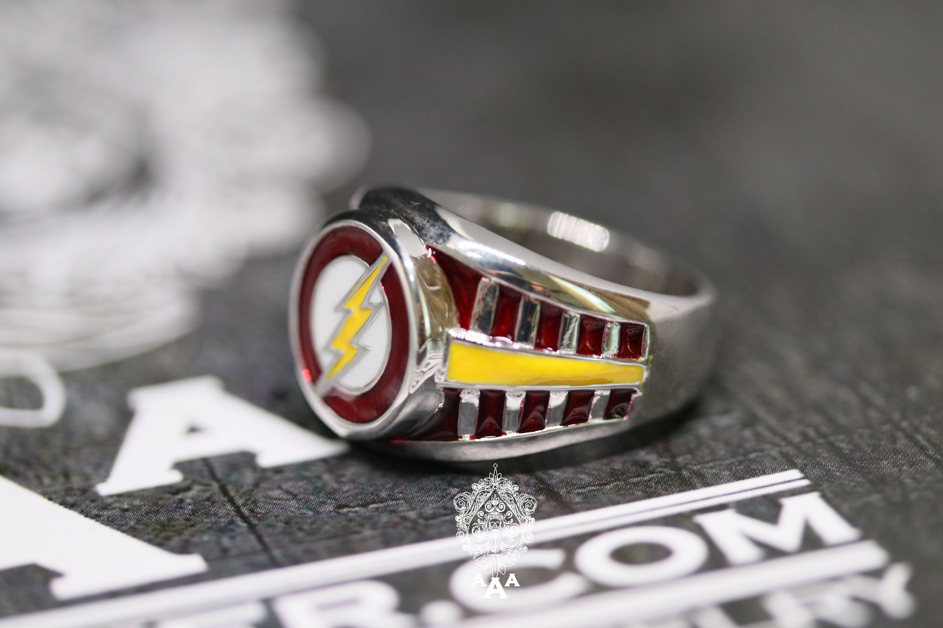 The Flash Ring Barry Allen Wally West Yellow Gold Plt Silver Jewelry | Flash  ring, The flash, Superhero rings