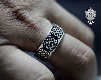 Celtic ring,Celtic knot ring,knot jewelry,Celtic Wedding Rings,Sterling Silver 925 Black oxidize.(RC 014)