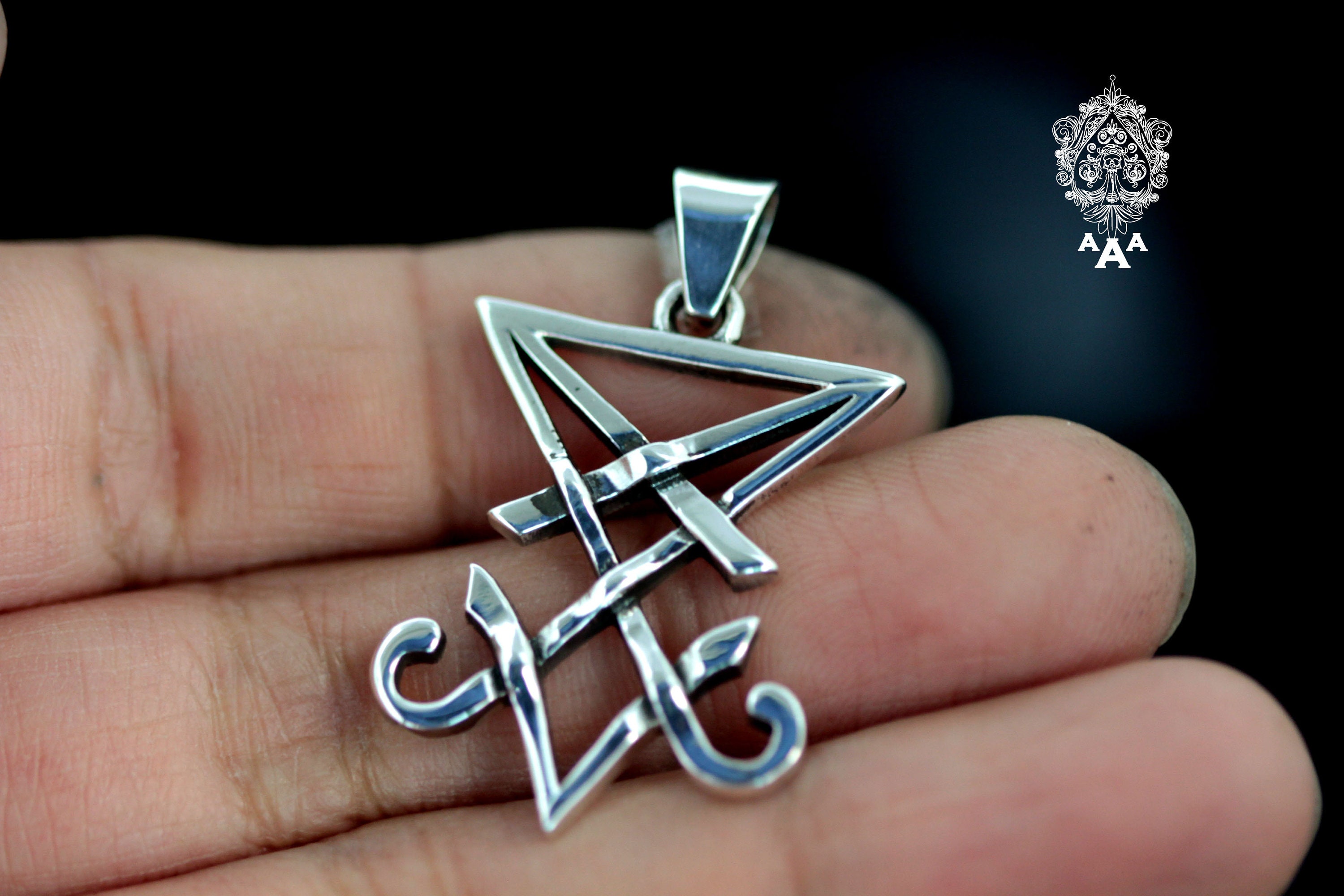 Collana Sigillo di Lucifero Argento - PSY1072