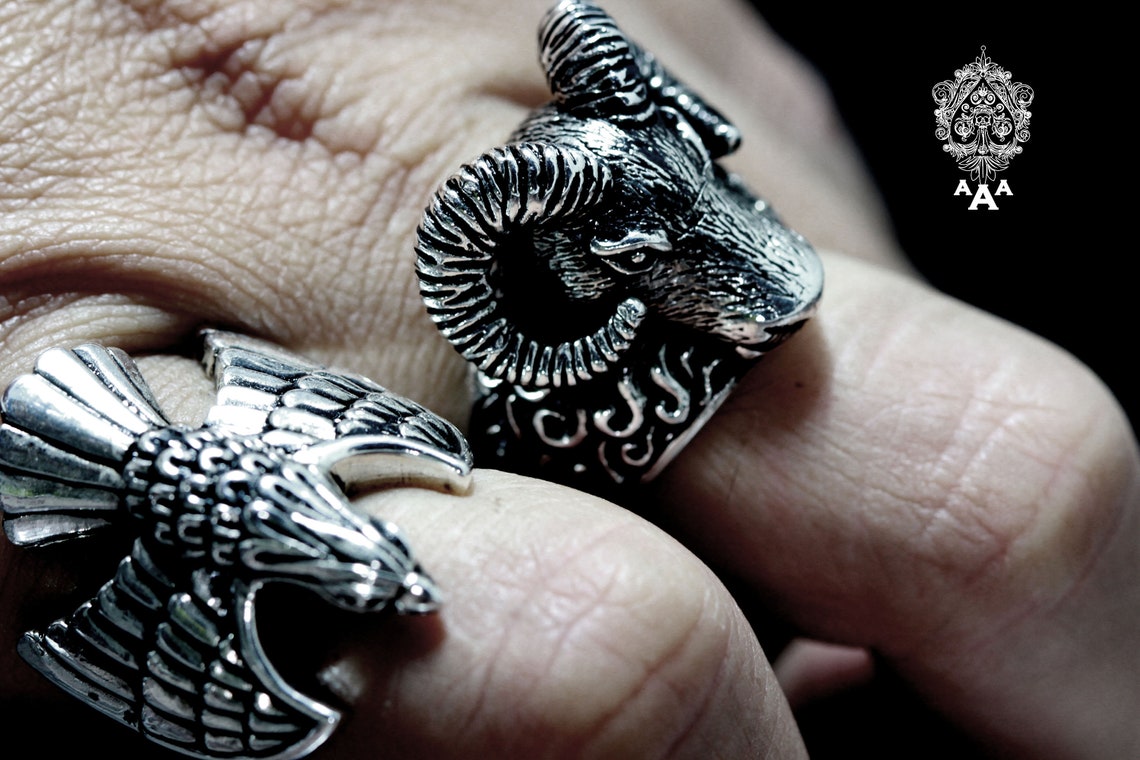 Ram Ringram Head Ringaries Ringram Viking Ringsterling | Etsy