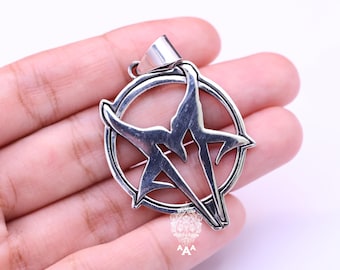 Sterling Silver Mudvayne Pendant - Rock Band Jewelry (38.1 x 32 mm)