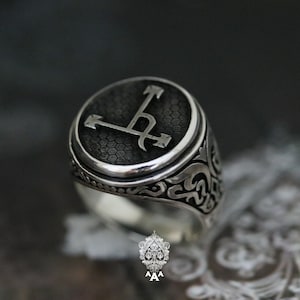 Lilith sigil ring Lilith jewelry Sterling Silver 925 Black.