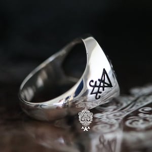 Sigil of Lucifer ring,Sterling Silver 925 Black. image 4