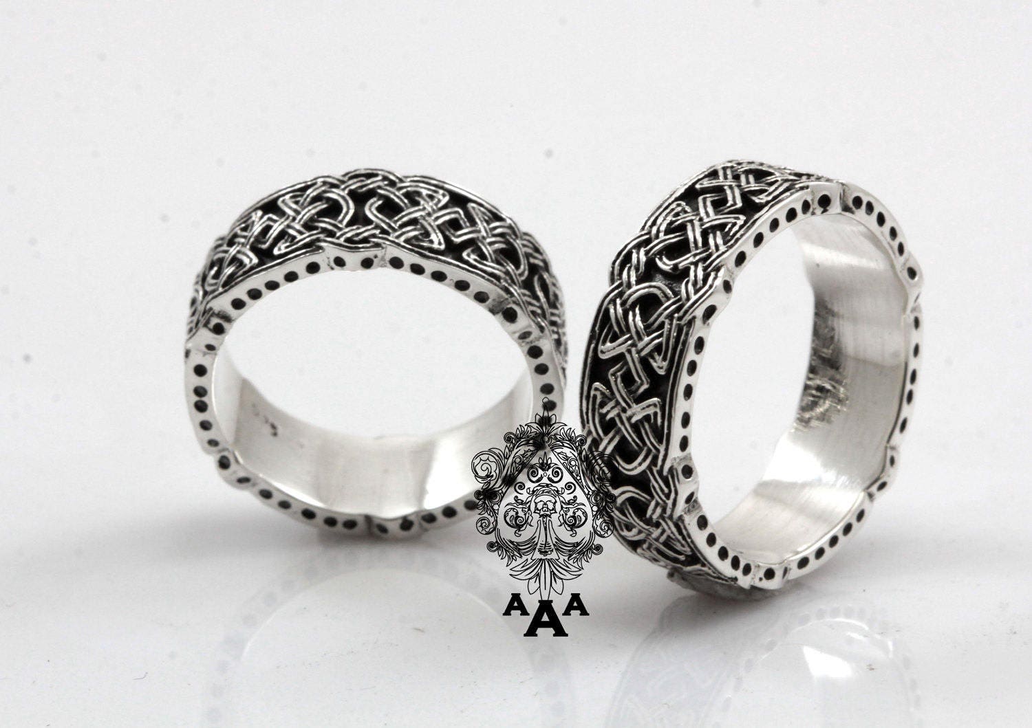 Celtic Knot Ringceltic Ringviking Jewelrysterling Silver | Etsy