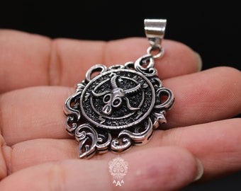 Baphomet Pendant Templar Knights Pendant  Silver 925 Pendant Silver Baphomet Pendant