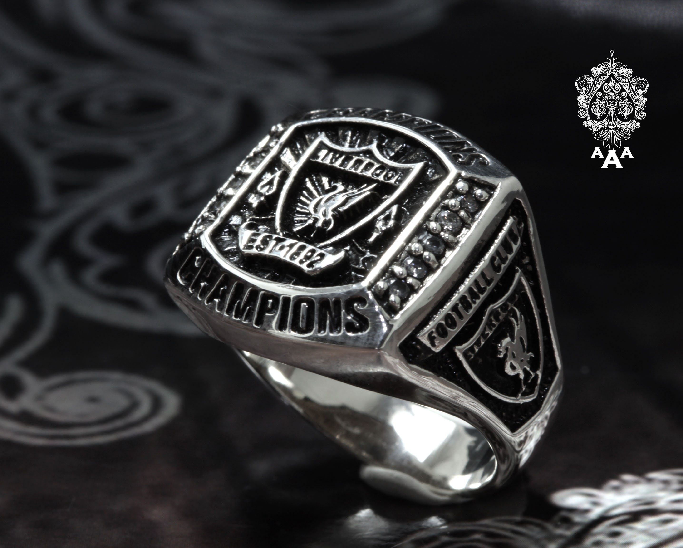 Anillo de Liverpool anillo del Liverpool Football Club anillo de plata 925 plata esterlina 925 negro. Etsy Mexico