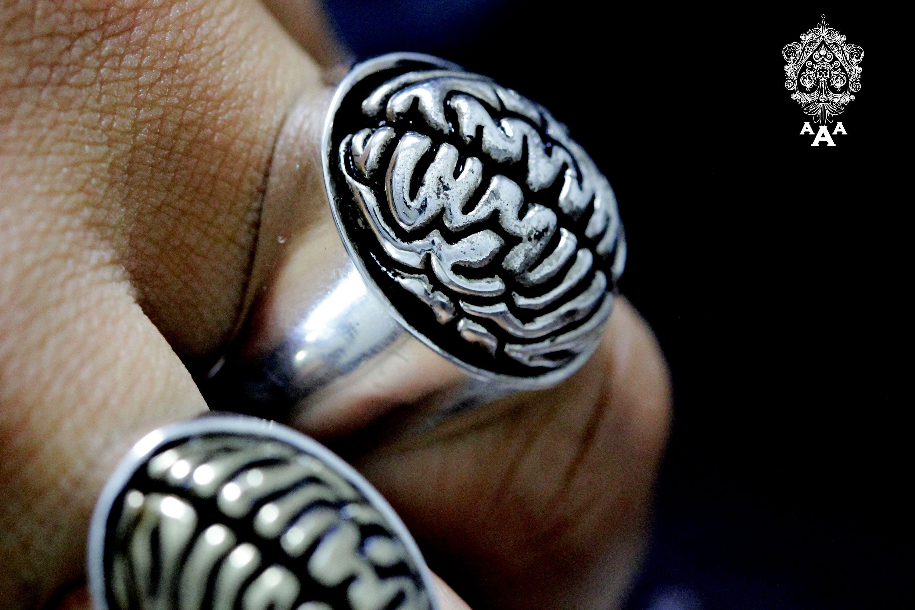 Brain Ring,silver Anatomical Brain Ring,neuron Ring,sterling